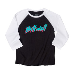 Biltwell 1985 Raglan T-Shirt Schwarz/Weiß | (Größe Auswählen)