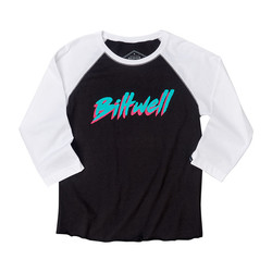 1985 Raglan T-Shirt Zwart/Wit | (Kies de Maat)