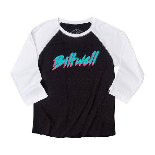 Biltwell 1985 Camiseta Raglán Negro/Blanco | (Elegir Tamaño)