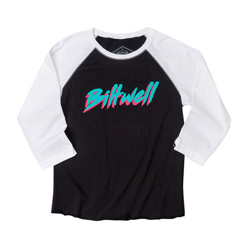 Biltwell 1985 Raglan T-Shirt Zwart/Wit | (Kies de Maat)