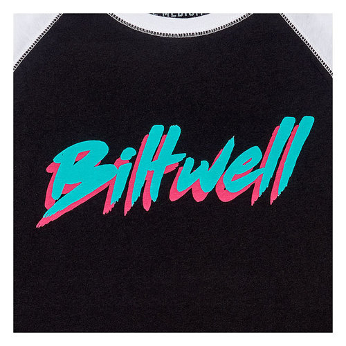Biltwell 1985 Camiseta Raglán Negro/Blanco | (Elegir Tamaño)