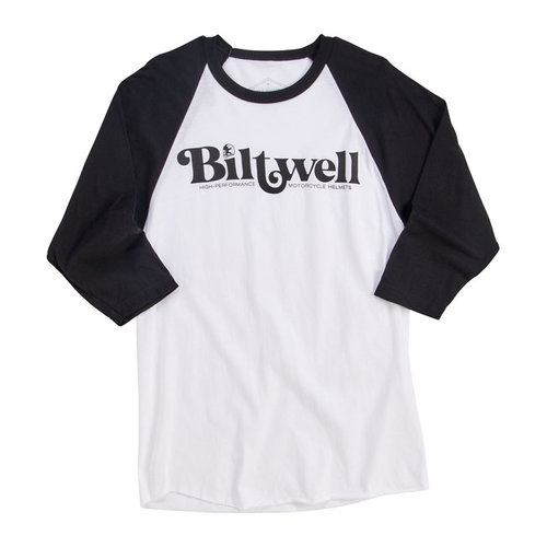 Biltwell HighPerf Raglan Shirt Zwart/Wit | (Kies de Maat)
