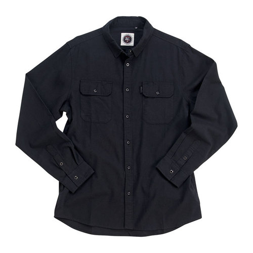 Biltwell Blackout Camicia di Flanella Nera | (Scegli Taglia)