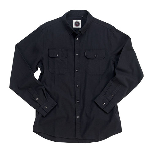 Biltwell Blackout Flannel Shirt Black | (Choose Size)