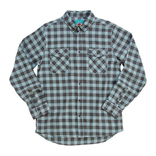 Biltwell Camisa de Franela Pacific Gris/Agave/Negro | (Elegir Tamaño)