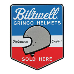 Biltwell Gringo Shop Sign | Red, White
