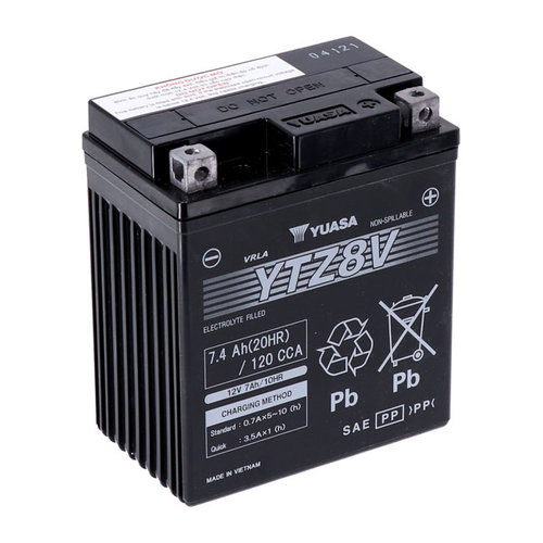 Yuasa High Performance AGM Battery YTZ8V | Honda 04-06 CB600F (599) 600cc/2019 CB500X, F 500cc/17-18 CMX500, A 500cc