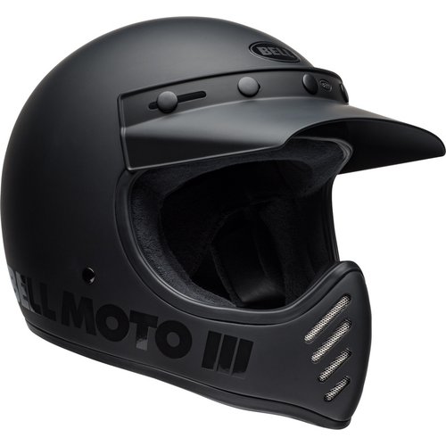 Bell Moto-3 Classic Helmet | Matte/Gloss Blackout