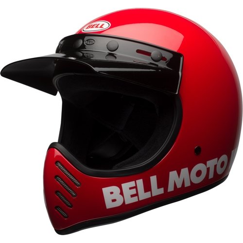 Bell Moto-3 Classic Helm | Glänzendes Rot