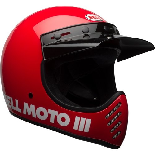 Bell Casco Moto-3 Classico | Rosso Lucido