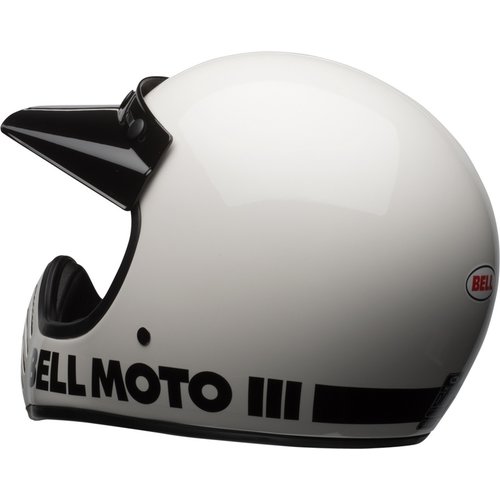 Bell Moto-3 Classic Helm | Glänzend Weiß
