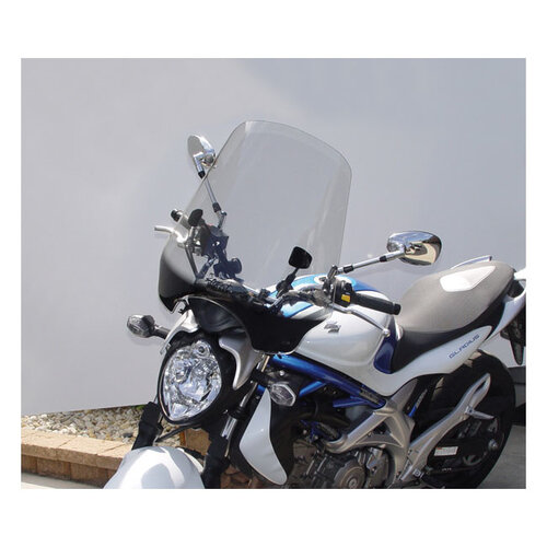 National Cycle Parabrezza Street Shield EX per BMW/Ducati/Honda/Kawasaki/KTM/Moto Guzzi/Royal Enfield/Suzuki/Triumph/Yamaha | Tinto Chiaro