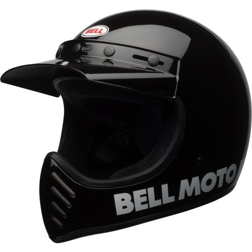 Bell Casco Moto-3 Clásico | Negro Brillante