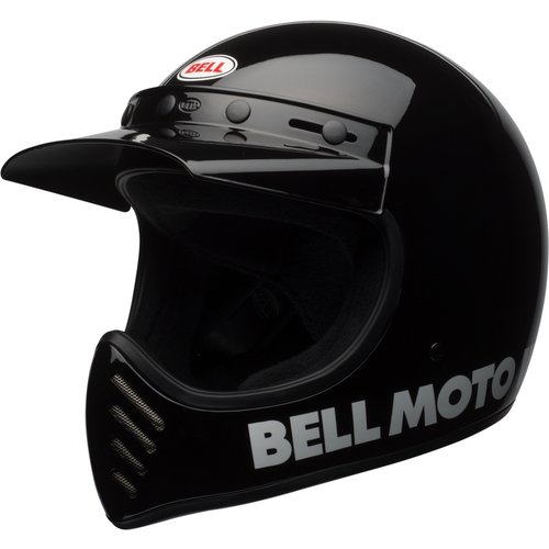 Bell Klassieke Moto-3-Helm | Glanzend Zwart