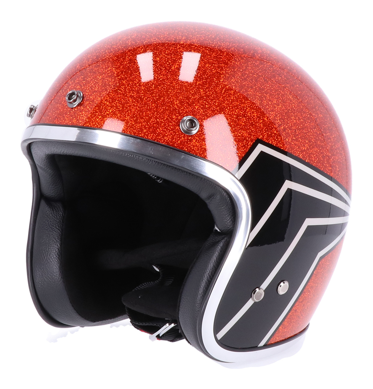 Roeg 13 1/2 Skull bucket helmet - Ruby metal flake - CafeRacerWebshop.com