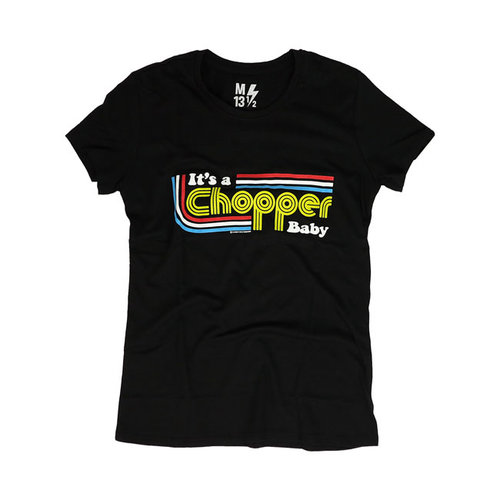 13½ It's a Chopper Baby T-Shirt Donna (Nero)