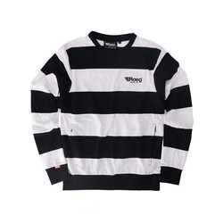 Shawn Stripe Sweatshirt | White/Black