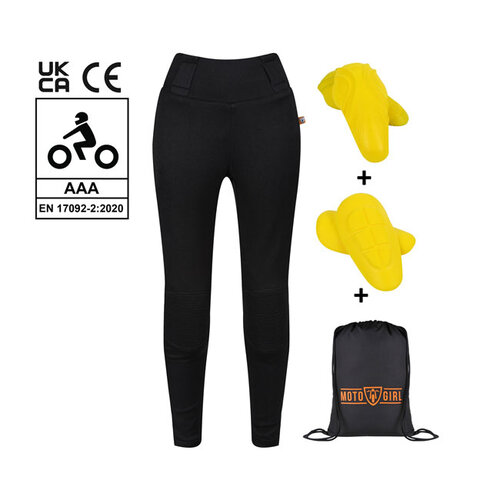 Motogirl LEGGINGS MOTOGIRL JERSEY NEGRO