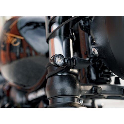 Motone PICO LED T/S Indicator Turn Signals | Pair Black M8