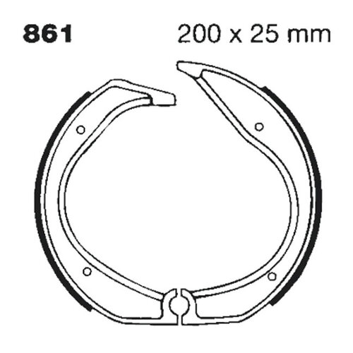 EBC Flat brake shoes 861