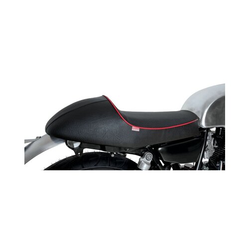 Kedo SR400/500/T Double seat 'Classic Racer' Black with orange piping