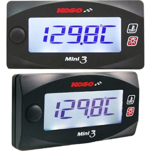 KOSO Double thermomètre Mini 3 (avec rétroéclairage)