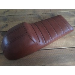 Cafe Racer Seat Tuck 'N Roll Stitch Chocolat Type 76