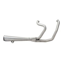 Supertrapp 2-1 4 Megaphone Exhaust System 71-84 Shovelhead Polished Stainless Steel Slant Cut