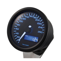 Velona 60mm Electronic Speedometer 260km/h | Black or Polished Stainless Housing