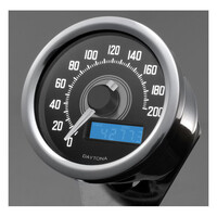 Velona 60mm Electronic Speedometer 200km/h, | Black or Polished Stainless Housing