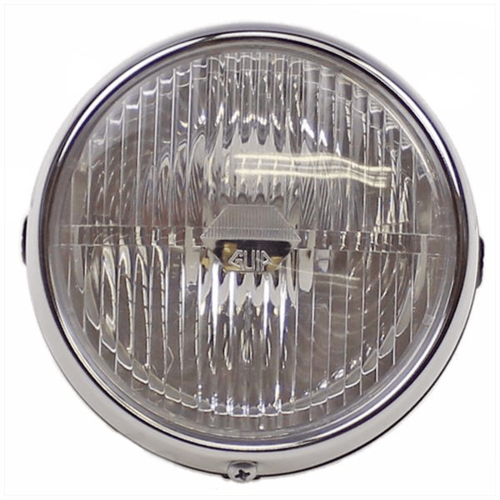 Phare Universel Rond 13cm Noir / Chrome