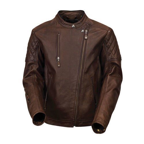 Roland Sands Lederjacke Clash Brown 2XL