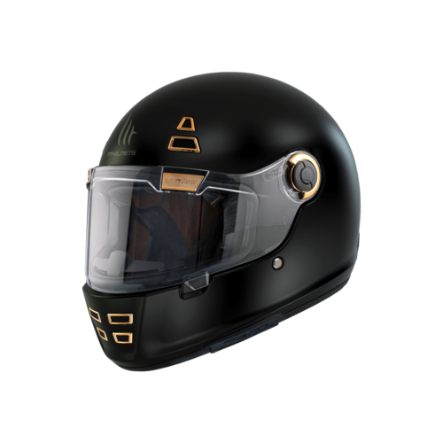 MT Helmets Helmets Jarama SV Negro Mate | Con Detalles Dorados
