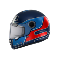 Casco Jarama SV Baux Matt | Blu e Rosso | Dettagli Argento
