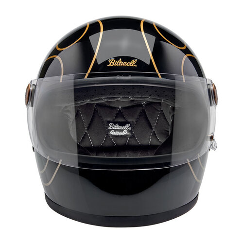 Biltwell Gringo S Casco Negro Brillo Llamas | ECE R22.06