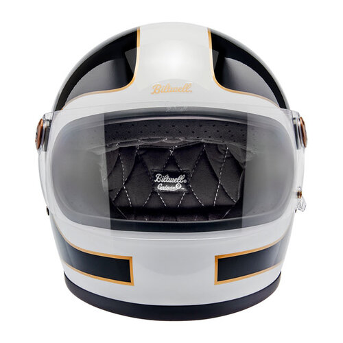 Biltwell Gringo S Helmet Gloss White/ Black Tracker | ECE R22.06