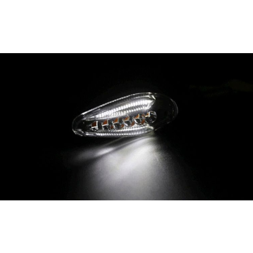 KOSO Indicatore LED Sonic con luce anteriore | Nero opaco