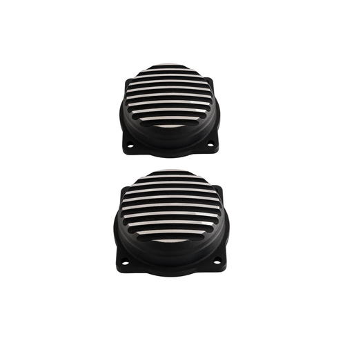 Motone Finned EFI Carb Tops Contrast Cut | Black