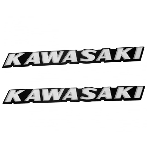 Motone Kawasaki Classic Z Style Side Panel/Petrol Tank Badge Set | Billet | Pair