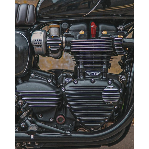 Motone Gerippte Auspuffschellen | Lc | Schwarze Oder Kontrastpolierte Flossen