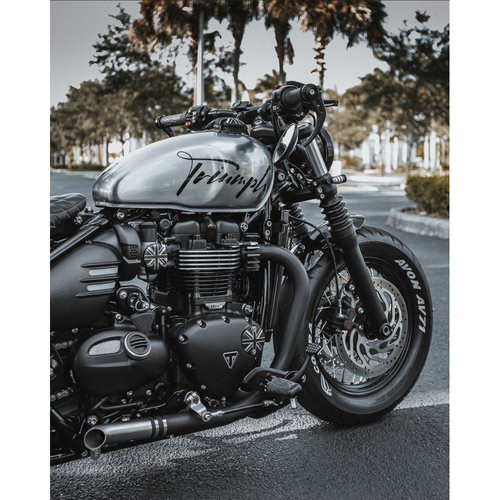 Motone Finned Exhaust Clamps | LC | Black or Contrast Polished Fins