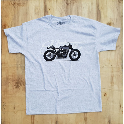 Motone X Brusco Café Racer T-Shirt | Cendre Grise