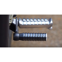 Extended 66Mm Long Gear Shifter Lever End Peg | Ribbed | Black