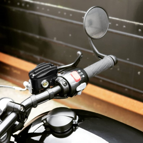 Motone Pressure Cast Disc Brake Oil Reservoir Master Cylinder Cap | Finned / Ribbed | Black or Black Contrast Polished