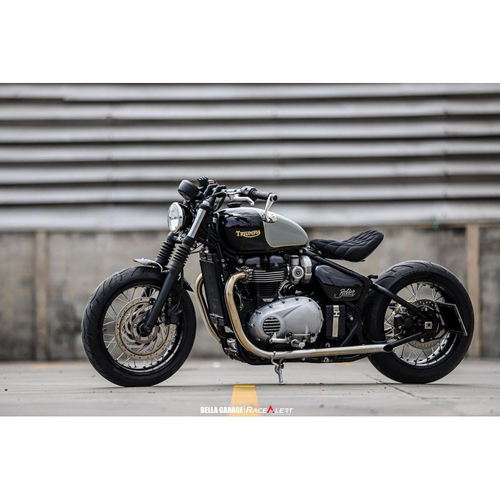 Motone Bedlam Slash-Cut Auspuffrohre Für Street Twin oder Bobber/Speedmaster | Gebürstet