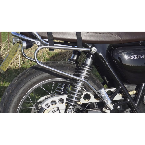 Motone T100 / T120 / Street Twin LC Pannier / Luggage Rails | Pair | Polished or Black