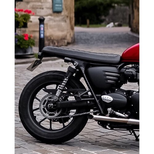 Motone Street Twin | Gerippte Seitenteile | Matt-Schwarz
