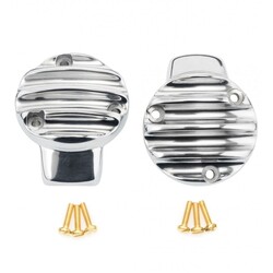 Tps Carb/Throttle Body Cover | Pair | Ribbed / Finned | Polished