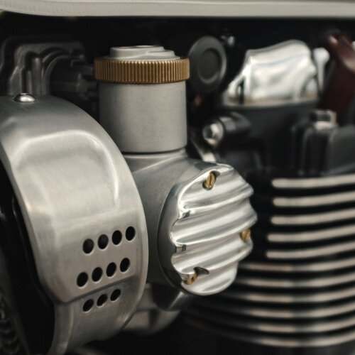 Motone Tps Carb/Throttle Body Cover | Pair | Ribbed / Finned | Polished