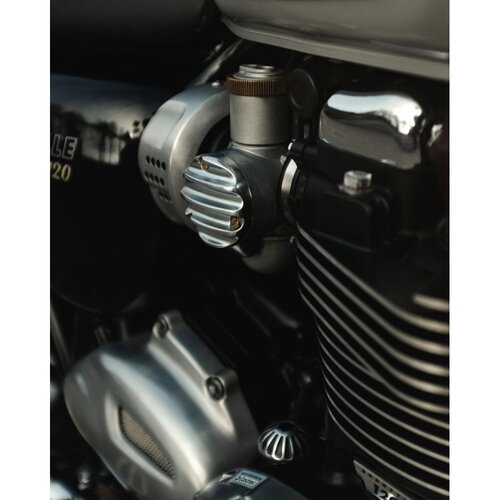 Motone Tps Carb/Throttle Body Cover | Pair | Ribbed / Finned | Polished